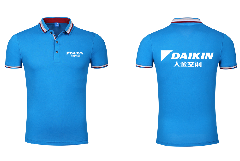 重慶居然之家秀山店約克中央空調(diào)定制工作服polo衫